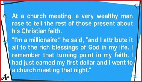 Daily Joke: Millionaire Tells Congregation He Attributes His Wealth to the Rich Blessings of God