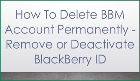how to delete bbm account?
