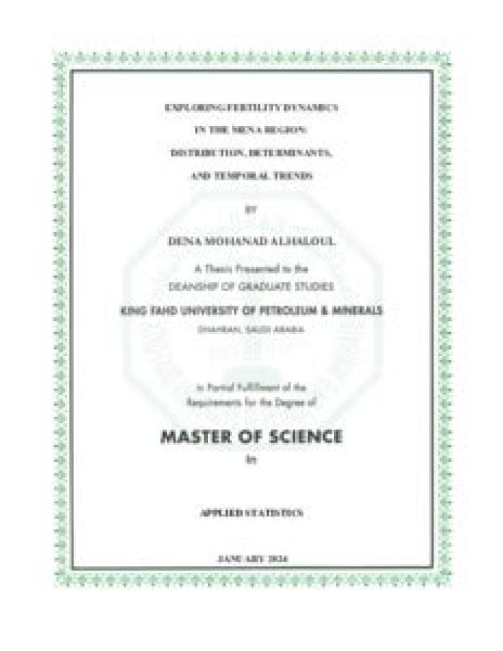 Fertility computing method - ePrints