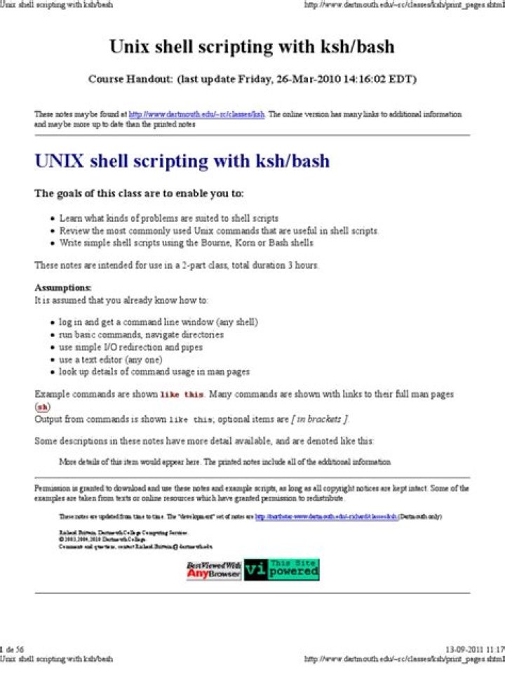 Unix shell scripting with ksh/bash